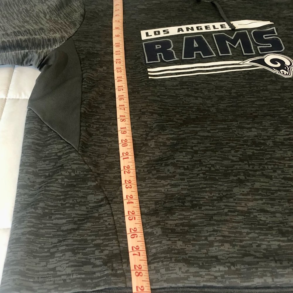 Los Angeles Rams - Adidas Grey Hoodie - Men Large Great Condition - Picture 4 of 11